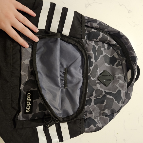 Adidas Black And Gray Camo Backpack - Picture 6 of 12
